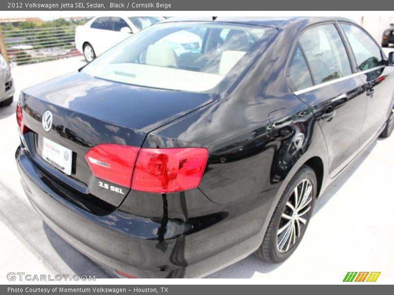 Black / Cornsilk Beige 2012 Volkswagen Jetta SEL Sedan