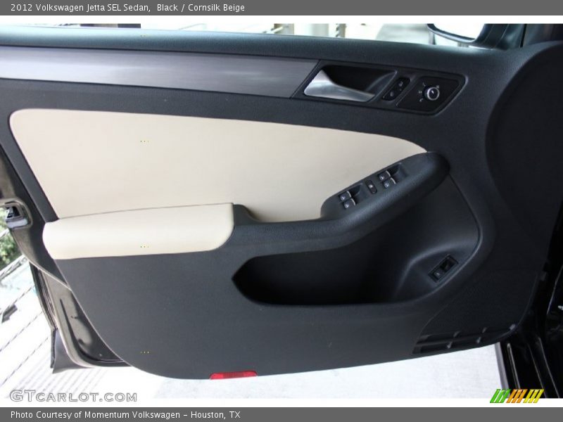 Black / Cornsilk Beige 2012 Volkswagen Jetta SEL Sedan