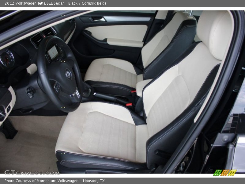 Black / Cornsilk Beige 2012 Volkswagen Jetta SEL Sedan