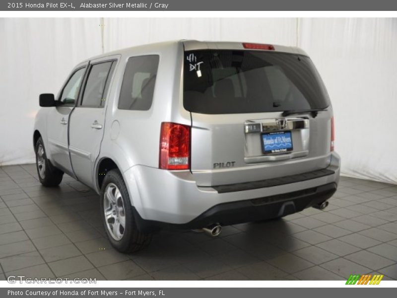 Alabaster Silver Metallic / Gray 2015 Honda Pilot EX-L