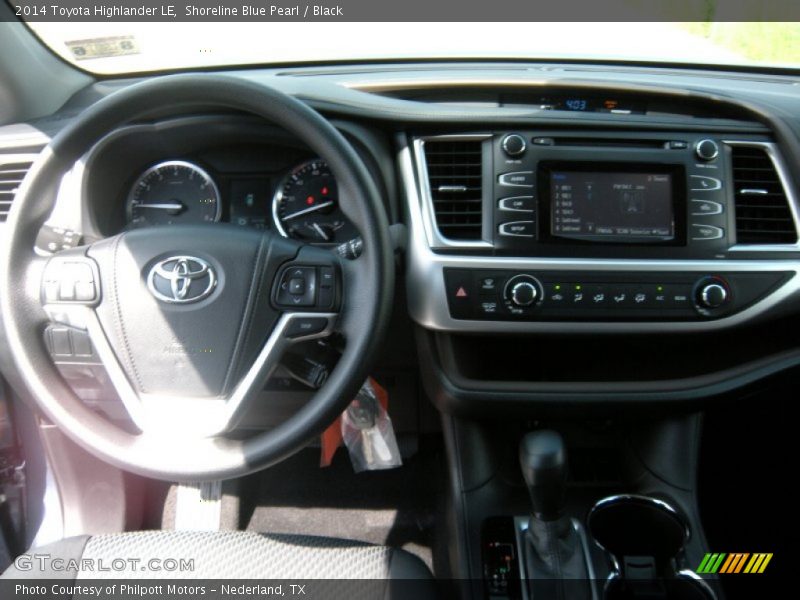 Shoreline Blue Pearl / Black 2014 Toyota Highlander LE