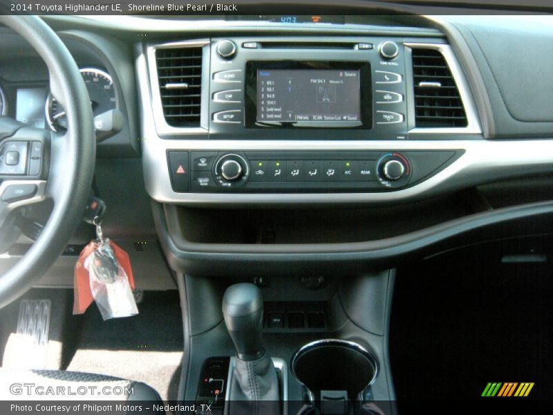 Shoreline Blue Pearl / Black 2014 Toyota Highlander LE