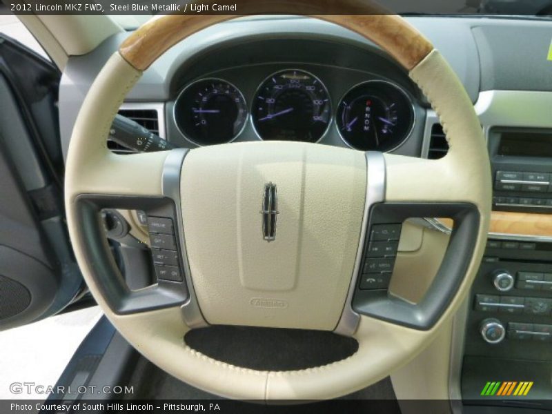 Steel Blue Metallic / Light Camel 2012 Lincoln MKZ FWD