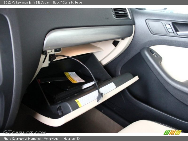 Black / Cornsilk Beige 2012 Volkswagen Jetta SEL Sedan