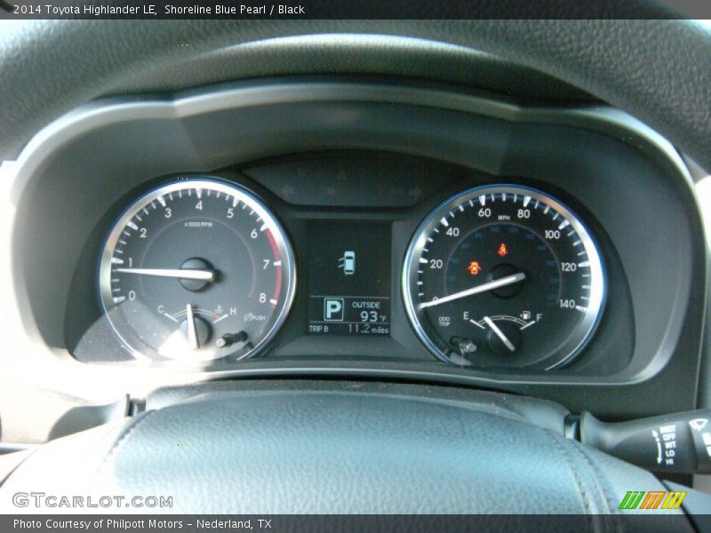  2014 Highlander LE LE Gauges