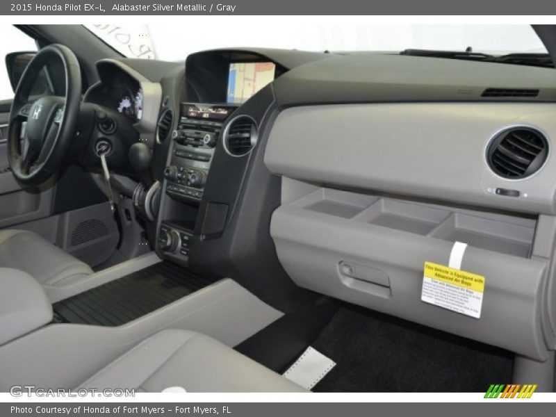 Alabaster Silver Metallic / Gray 2015 Honda Pilot EX-L