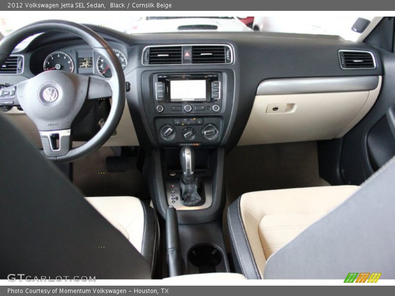Black / Cornsilk Beige 2012 Volkswagen Jetta SEL Sedan