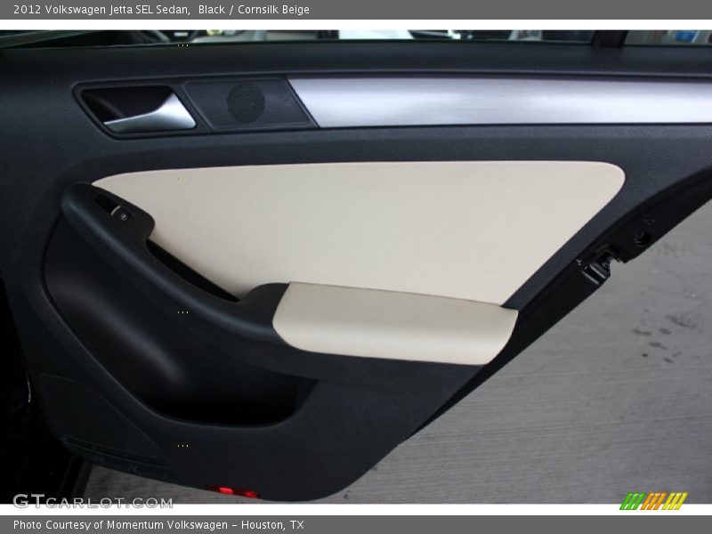 Black / Cornsilk Beige 2012 Volkswagen Jetta SEL Sedan