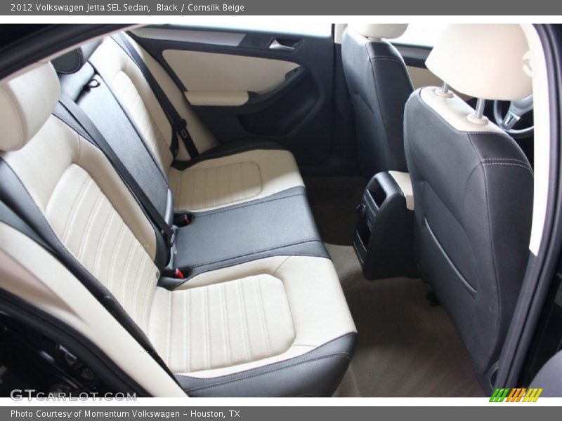 Black / Cornsilk Beige 2012 Volkswagen Jetta SEL Sedan