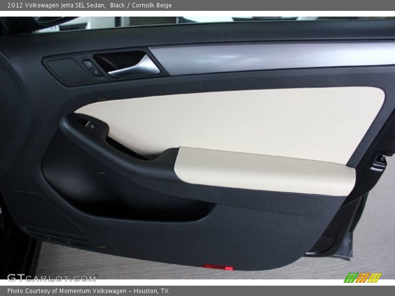 Black / Cornsilk Beige 2012 Volkswagen Jetta SEL Sedan