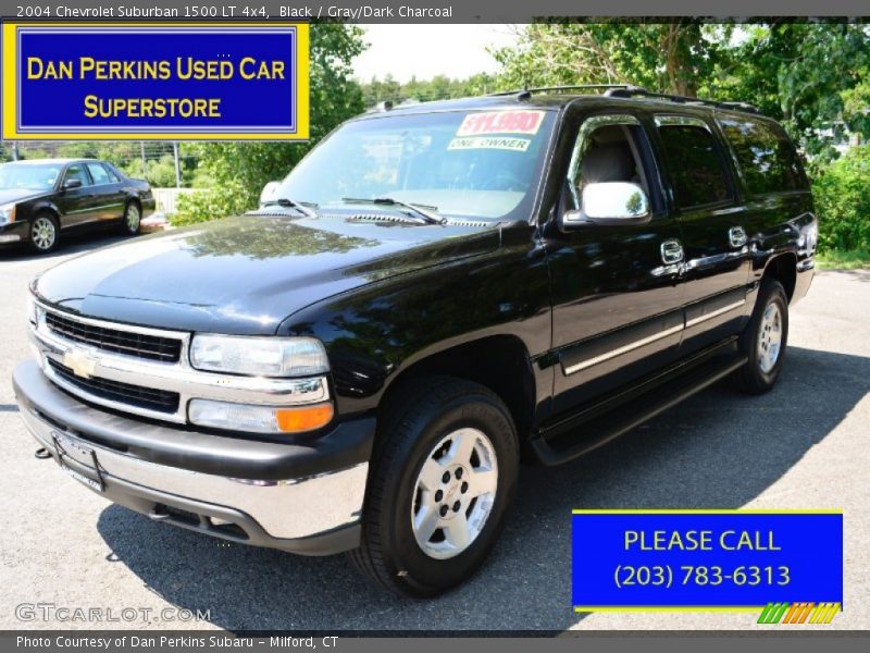 Black / Gray/Dark Charcoal 2004 Chevrolet Suburban 1500 LT 4x4