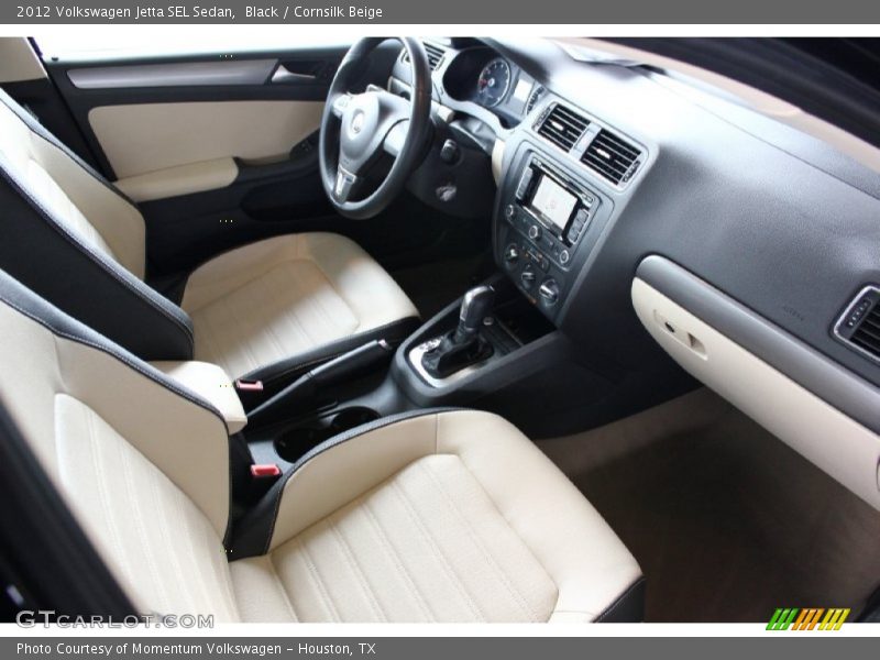 Black / Cornsilk Beige 2012 Volkswagen Jetta SEL Sedan