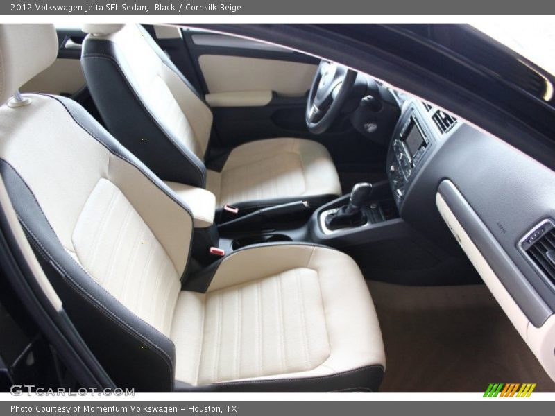 Black / Cornsilk Beige 2012 Volkswagen Jetta SEL Sedan