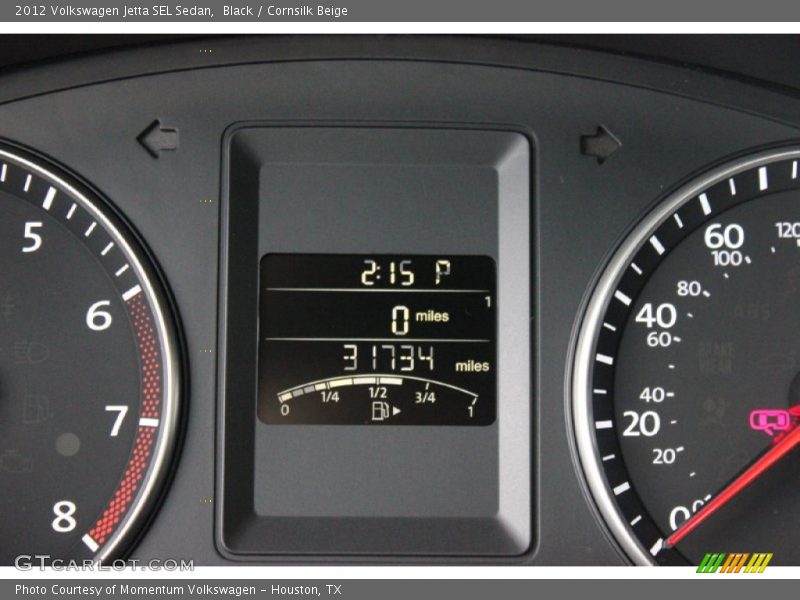 Black / Cornsilk Beige 2012 Volkswagen Jetta SEL Sedan