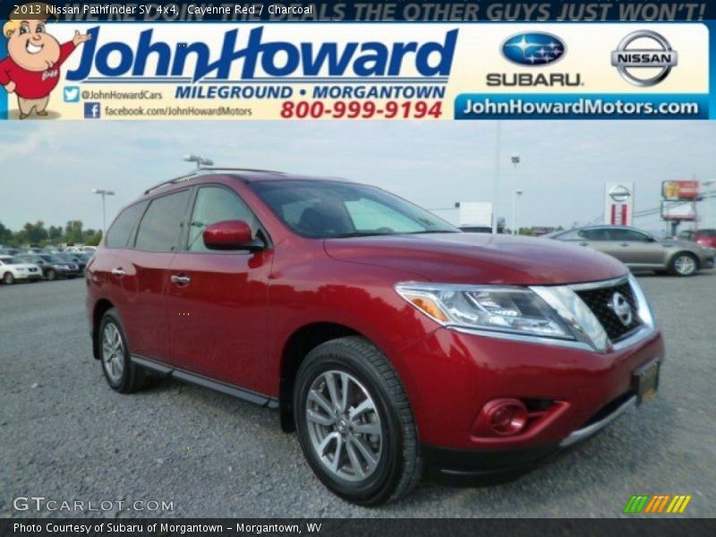 Cayenne Red / Charcoal 2013 Nissan Pathfinder SV 4x4