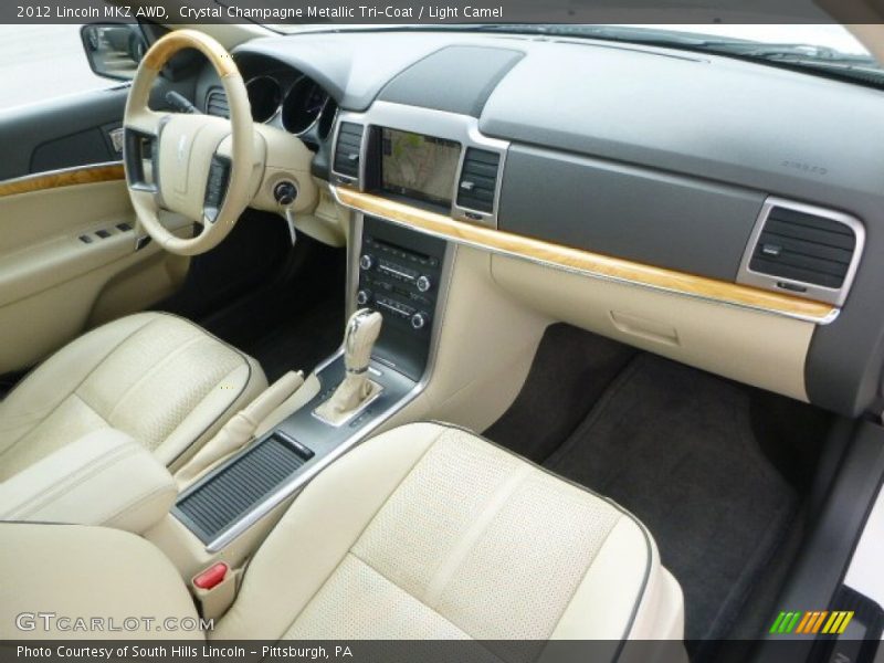 Crystal Champagne Metallic Tri-Coat / Light Camel 2012 Lincoln MKZ AWD