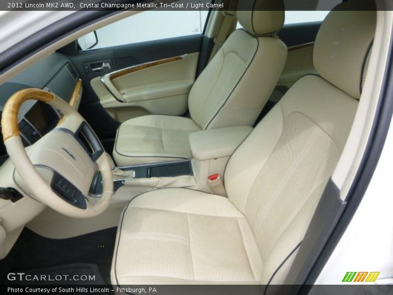 Crystal Champagne Metallic Tri-Coat / Light Camel 2012 Lincoln MKZ AWD