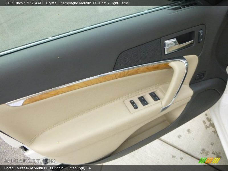 Crystal Champagne Metallic Tri-Coat / Light Camel 2012 Lincoln MKZ AWD