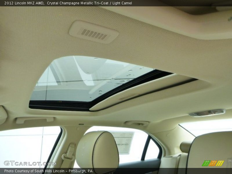 Crystal Champagne Metallic Tri-Coat / Light Camel 2012 Lincoln MKZ AWD