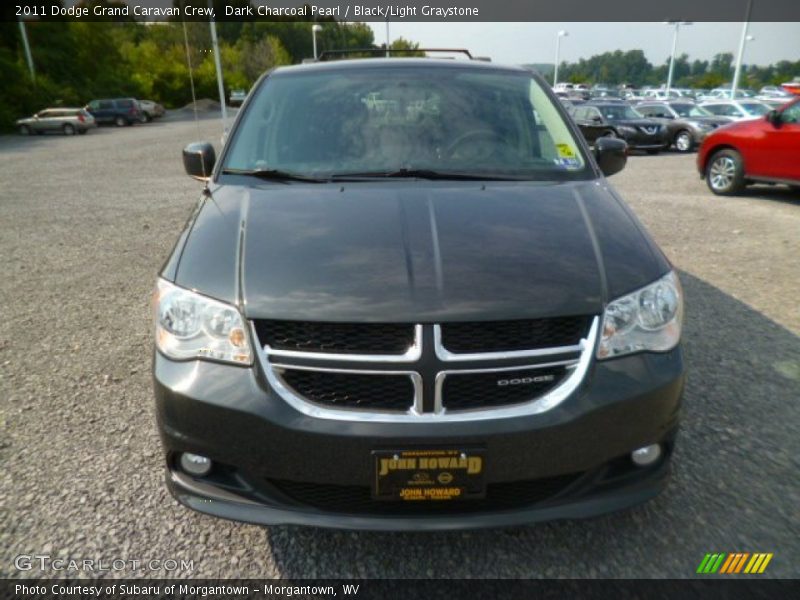 Dark Charcoal Pearl / Black/Light Graystone 2011 Dodge Grand Caravan Crew