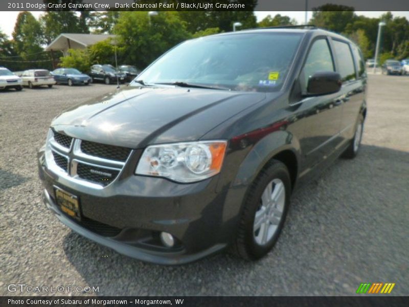Dark Charcoal Pearl / Black/Light Graystone 2011 Dodge Grand Caravan Crew
