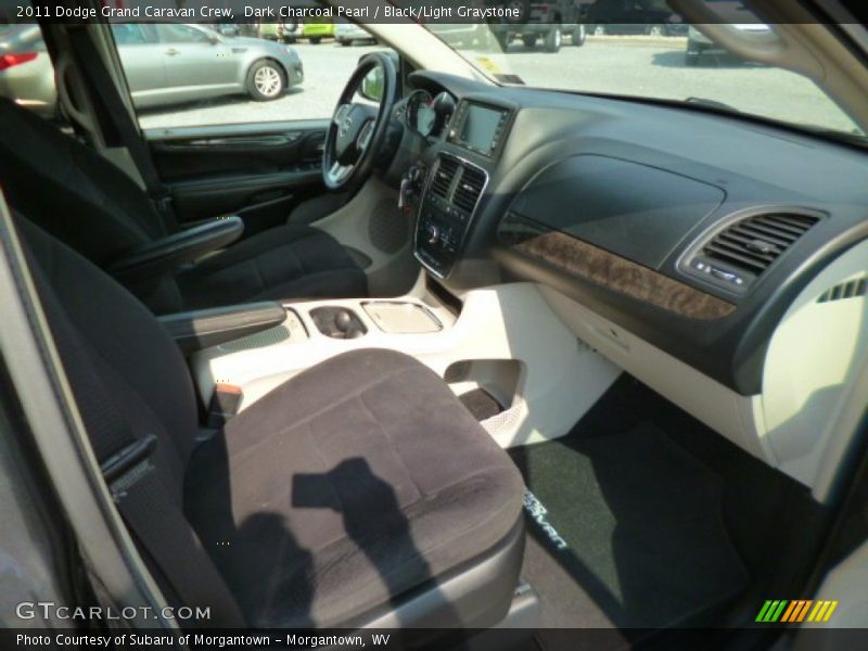Dark Charcoal Pearl / Black/Light Graystone 2011 Dodge Grand Caravan Crew