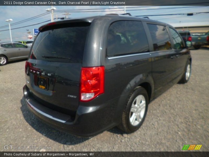 Dark Charcoal Pearl / Black/Light Graystone 2011 Dodge Grand Caravan Crew