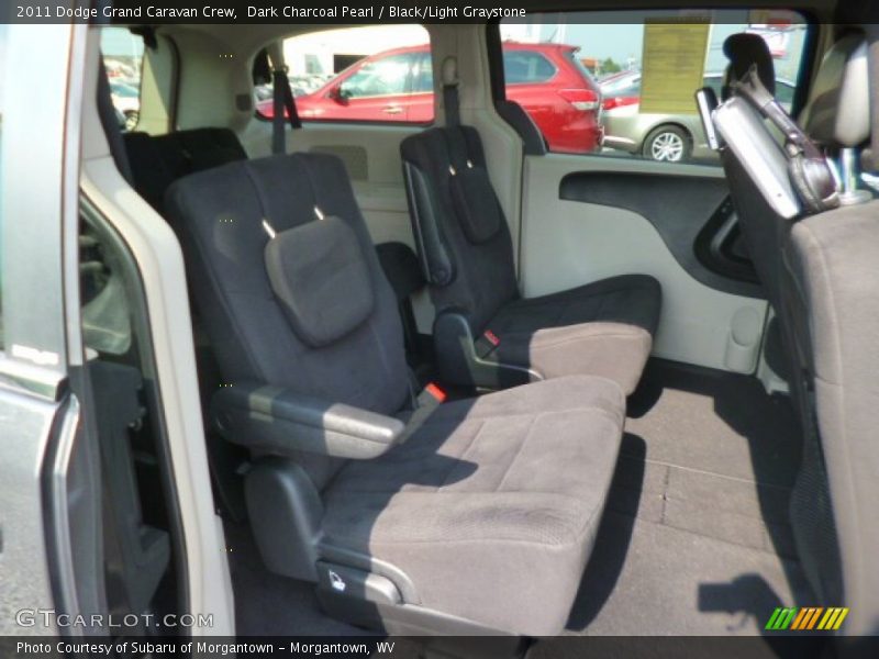 Dark Charcoal Pearl / Black/Light Graystone 2011 Dodge Grand Caravan Crew