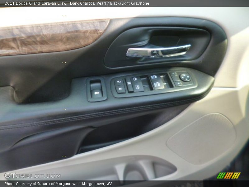 Dark Charcoal Pearl / Black/Light Graystone 2011 Dodge Grand Caravan Crew