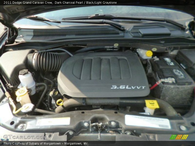 Dark Charcoal Pearl / Black/Light Graystone 2011 Dodge Grand Caravan Crew