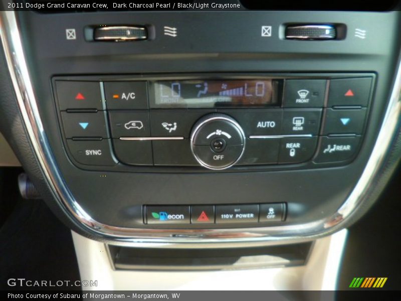 Dark Charcoal Pearl / Black/Light Graystone 2011 Dodge Grand Caravan Crew