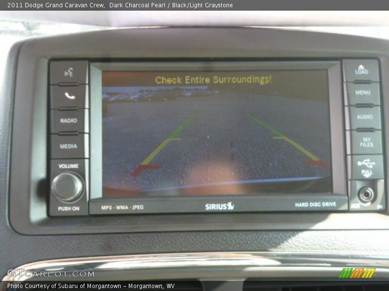 Dark Charcoal Pearl / Black/Light Graystone 2011 Dodge Grand Caravan Crew