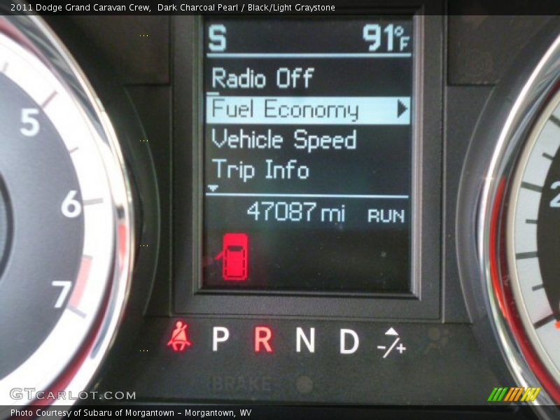 Dark Charcoal Pearl / Black/Light Graystone 2011 Dodge Grand Caravan Crew