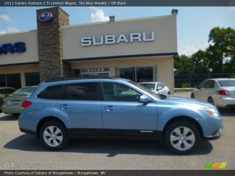 Sky Blue Metallic / Off Black 2011 Subaru Outback 2.5i Limited Wagon