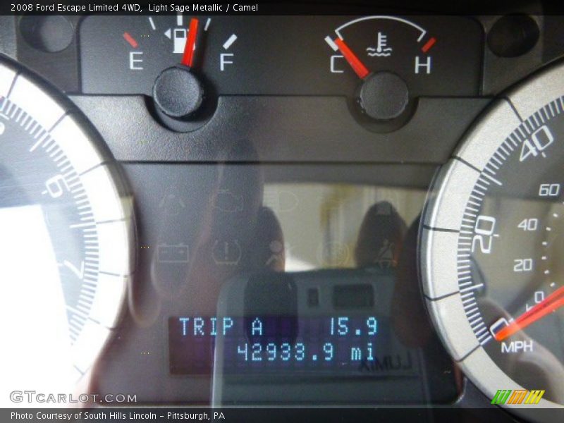 Light Sage Metallic / Camel 2008 Ford Escape Limited 4WD