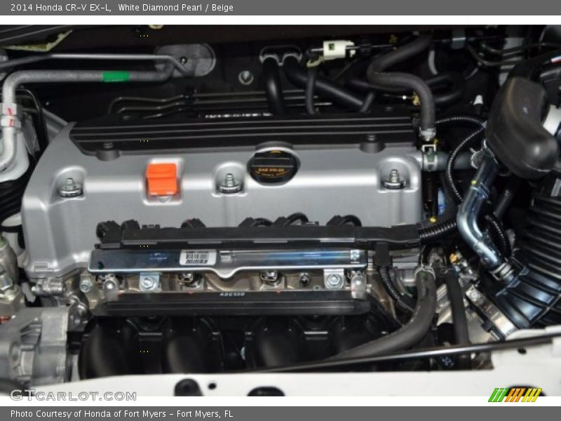 White Diamond Pearl / Beige 2014 Honda CR-V EX-L