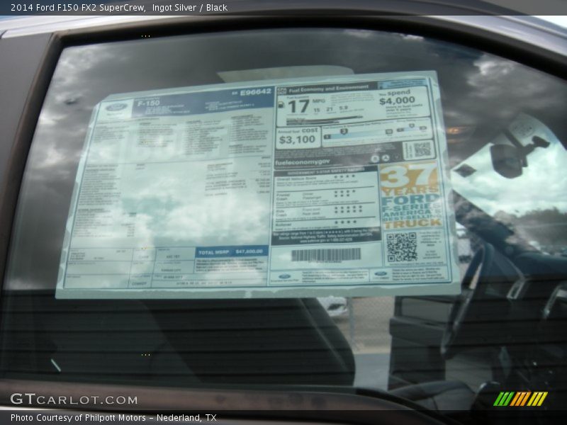 Ingot Silver / Black 2014 Ford F150 FX2 SuperCrew