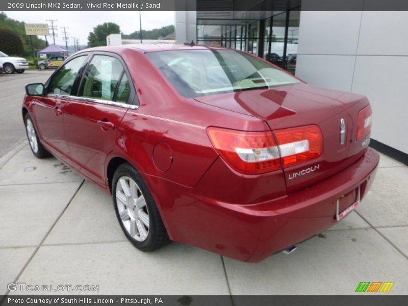 Vivid Red Metallic / Sand 2009 Lincoln MKZ Sedan