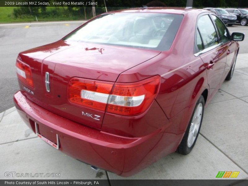 Vivid Red Metallic / Sand 2009 Lincoln MKZ Sedan