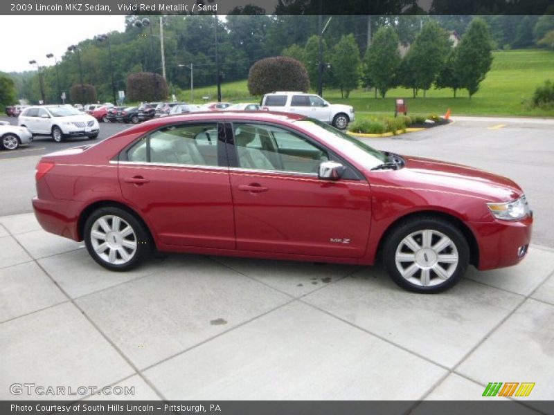 Vivid Red Metallic / Sand 2009 Lincoln MKZ Sedan