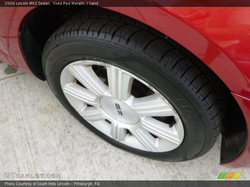 Vivid Red Metallic / Sand 2009 Lincoln MKZ Sedan