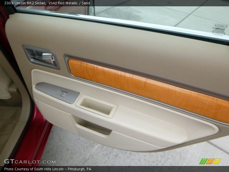 Vivid Red Metallic / Sand 2009 Lincoln MKZ Sedan