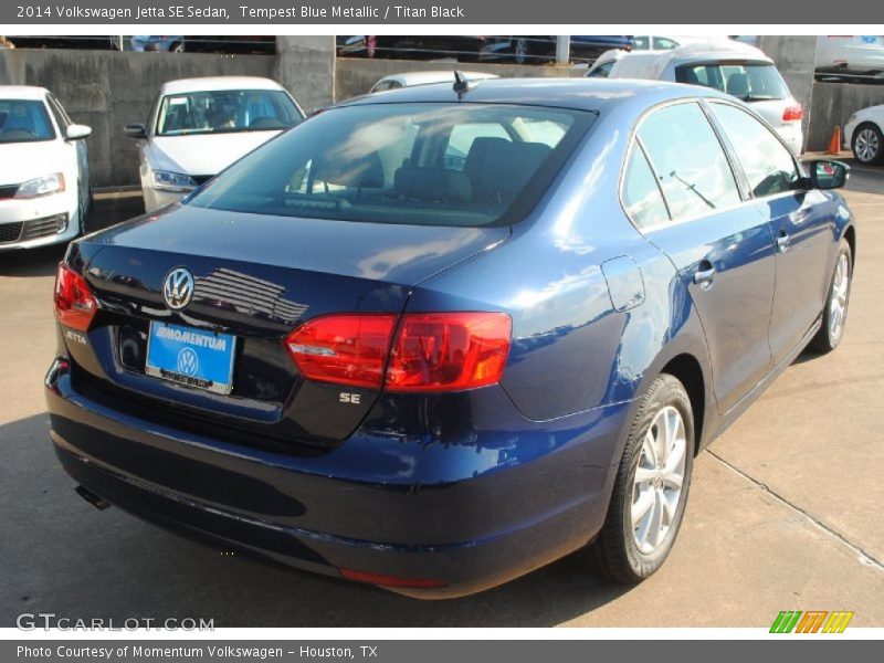 Tempest Blue Metallic / Titan Black 2014 Volkswagen Jetta SE Sedan