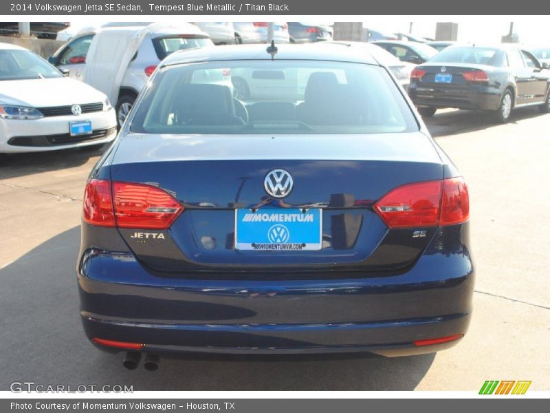 Tempest Blue Metallic / Titan Black 2014 Volkswagen Jetta SE Sedan