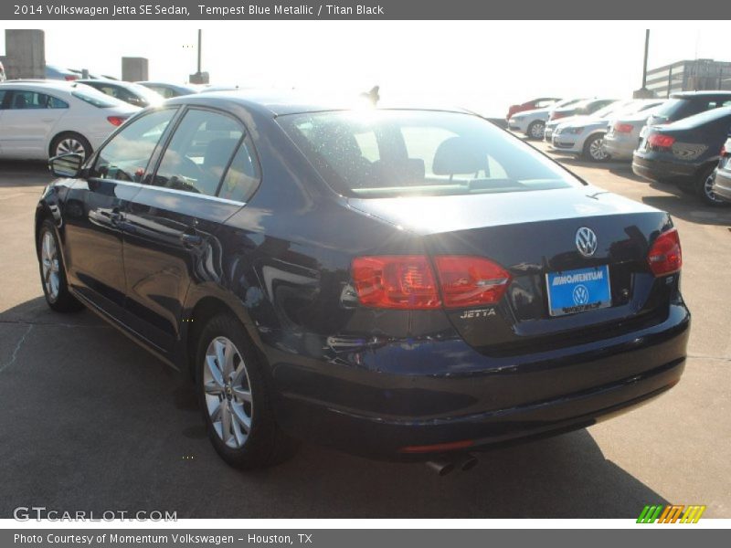 Tempest Blue Metallic / Titan Black 2014 Volkswagen Jetta SE Sedan