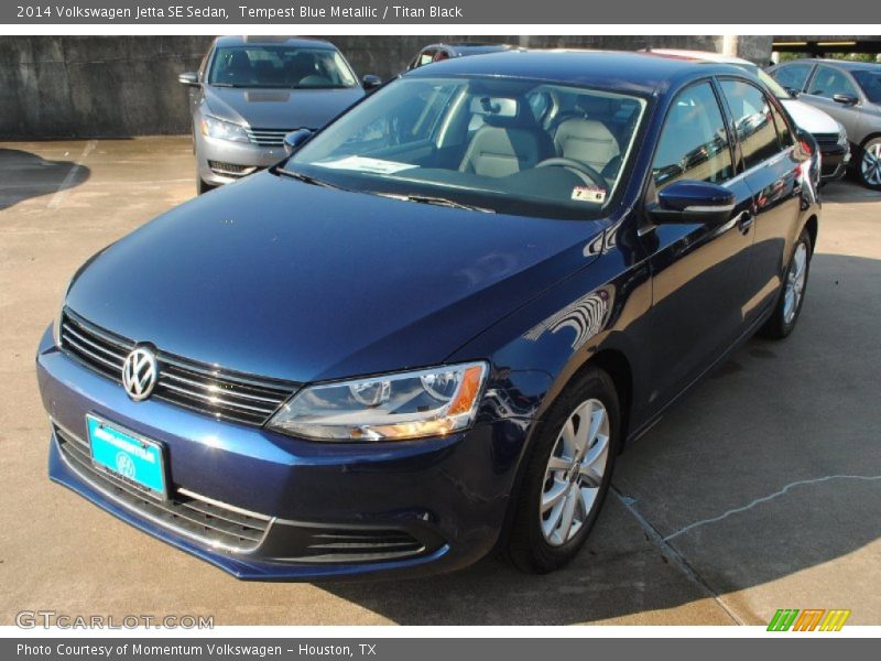 Tempest Blue Metallic / Titan Black 2014 Volkswagen Jetta SE Sedan