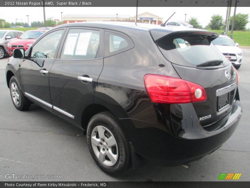 Super Black / Black 2012 Nissan Rogue S AWD