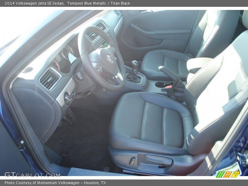 Tempest Blue Metallic / Titan Black 2014 Volkswagen Jetta SE Sedan