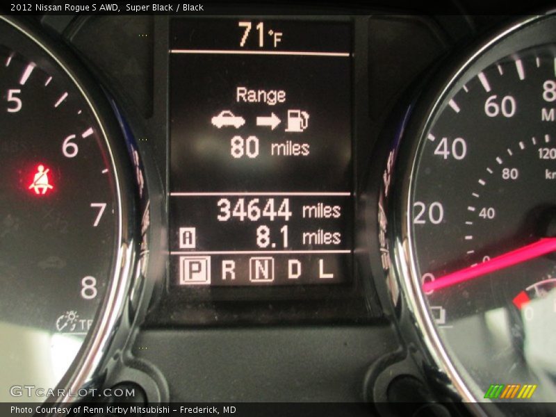 Super Black / Black 2012 Nissan Rogue S AWD