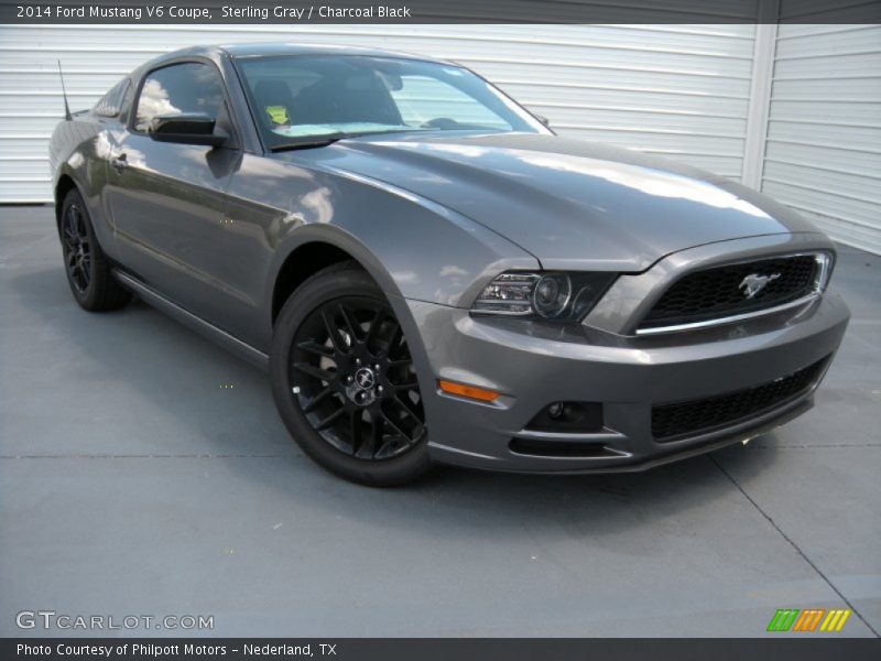 Sterling Gray / Charcoal Black 2014 Ford Mustang V6 Coupe